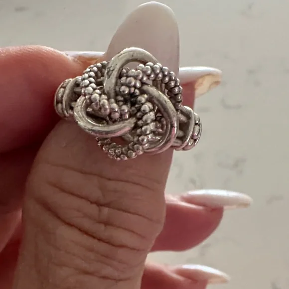 Lagos Love Knot Silver Ring - Picture 2 of 3